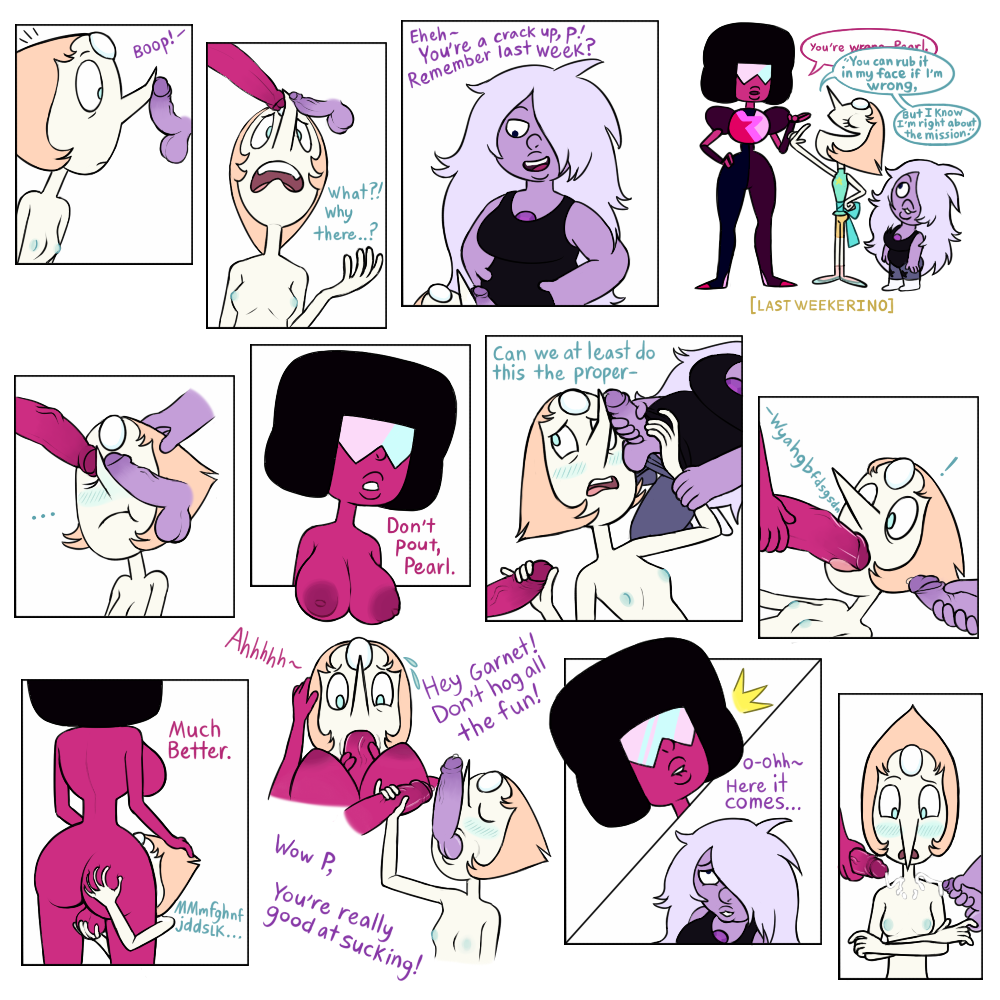 saltinedreams:  Originally this was just that 2nd drawing of Pearl receiving a pearl