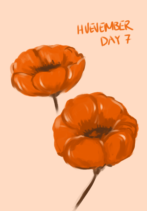 Huevember Day 7!Some quick poppies because I procrastinated until past midnight lel