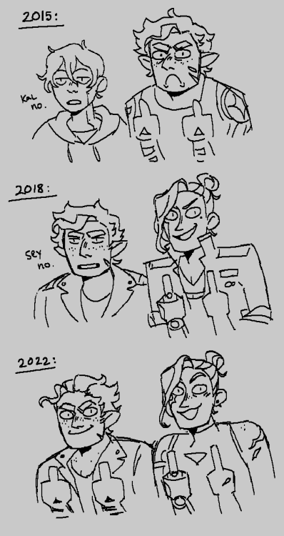 [oc] the progression of Kal and Sey’s vibes over the years has really been…something lm