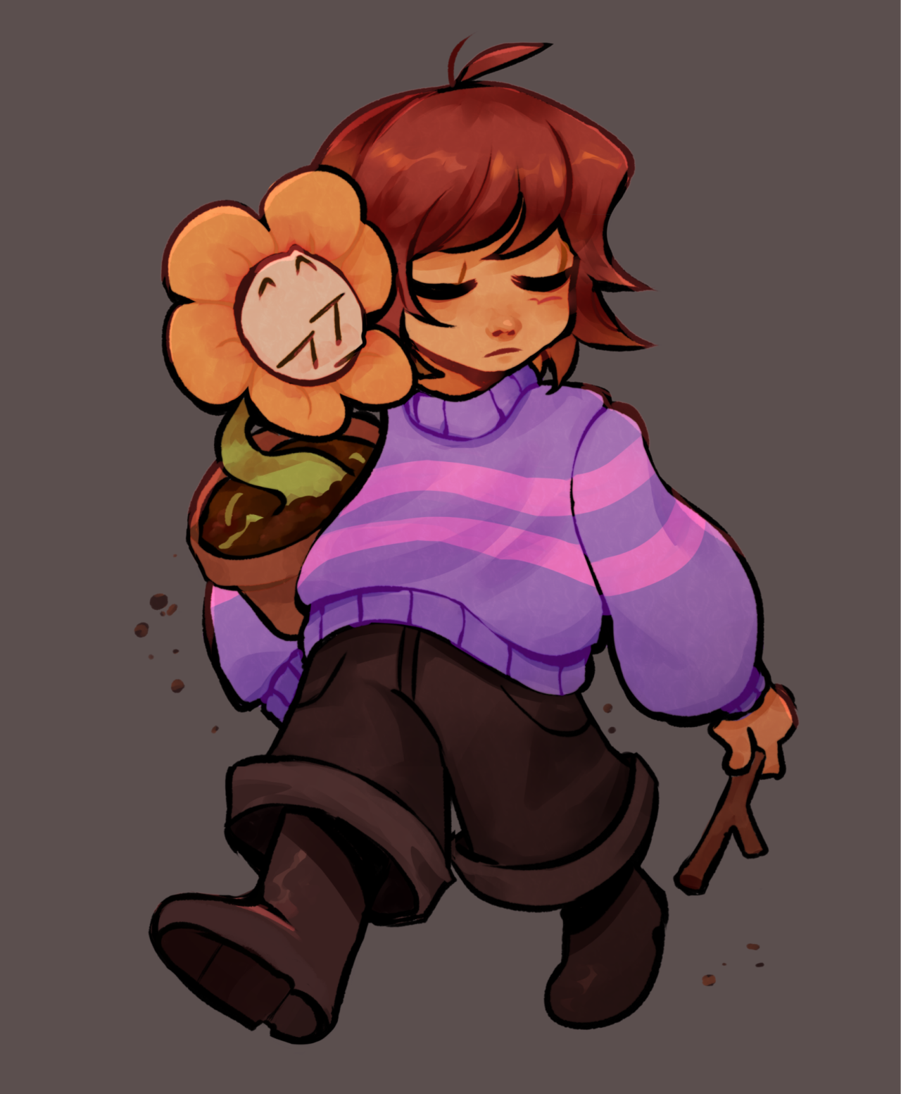 Frisk and Flowey Neby - Illustrations ART street