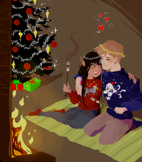 creamodreamo:My Eah Exchange for @djts-arts, Darise near a fire place ❤️ I HOPE you l