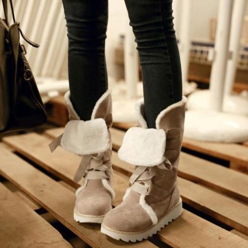 Lace-up Plush Snow Boots starts at $59.90 ✨✨This is so cute! Catch my eye right away ❤️