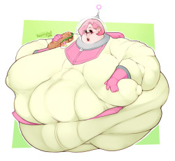 toppingtart: Brittany (Pikmin 3) for jpmnsfw  all bloated and huge (灬╹ω╹灬)been a while since I drew superfats!   Twitter • Piczel • Ko-Fi Support me on Patreon   