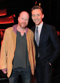 gasstation:  Joss Whedon &amp; Tom Hiddleston at the 2013 MTV Movie Awards, April 14th 