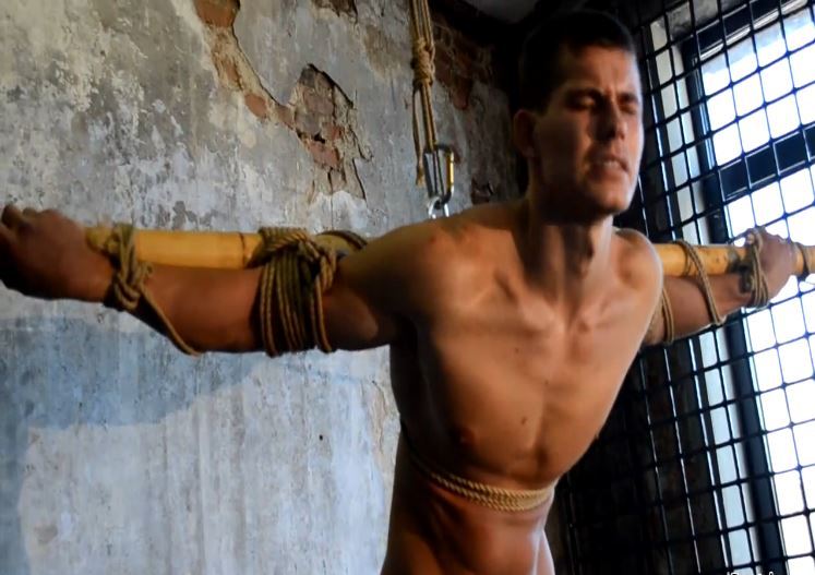 Suspended slave stud VIDEO: http://www.boyztube.com/gay-videos/watch/288747-new_slave_yaroslav_final_part_html