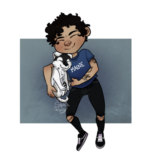 imbeelingwithit: Calum and his pup which I still don’t know its name and that can’t be right. yo ca