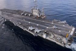 presstvchannel:  Harry S. Truman is the first US aircraft carrier to host test operations for an unmanned aircraft. 