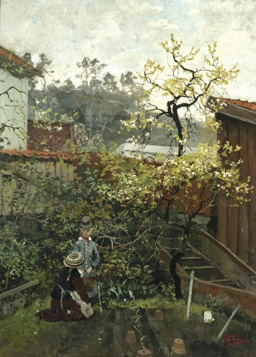 In the Garden  -  Fritz Thaulow 1882Norwegian 1847-1906