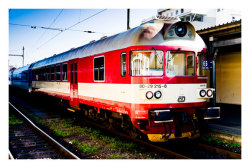 divinitatefotage:  Red Train to Prague Photograph