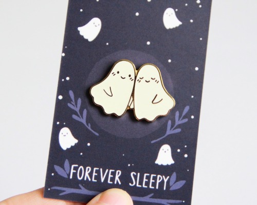 Glow In The Dark Ghosts Enamel Pin By Forever Sleepy