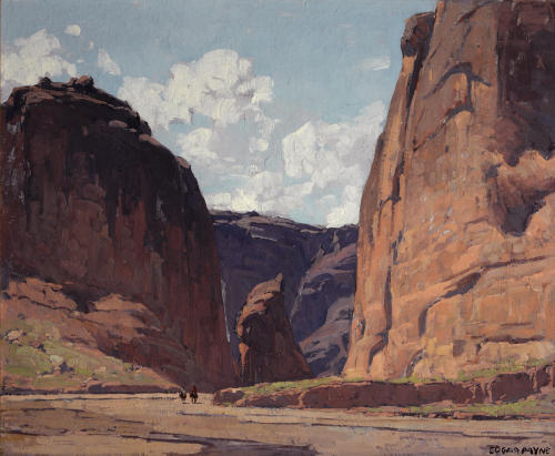 shear-in-spuh-rey-shuhn: EDGAR PAYNECanyon GatewayOil on Canvas28.25” x 34.25”