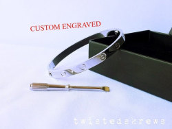 twistedskrews:  Custom ENGRAVED 316L Surgical