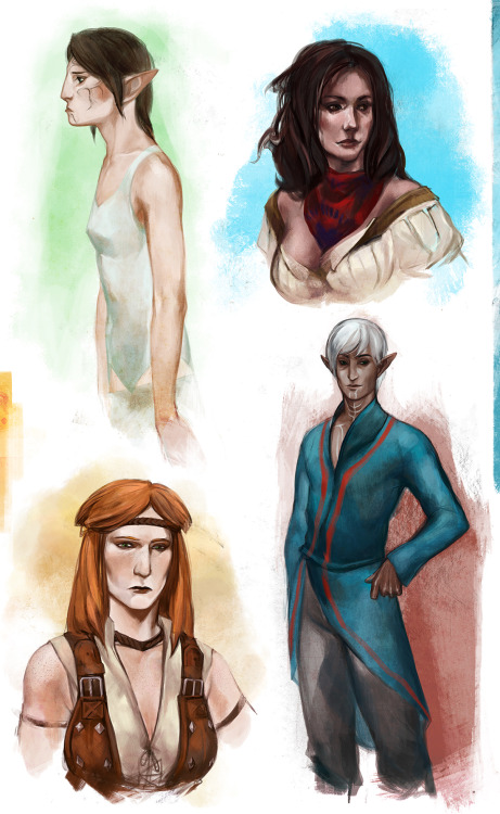 Porn photo suharevj:  Aveline, Merrill, Bethany, Fenris Old