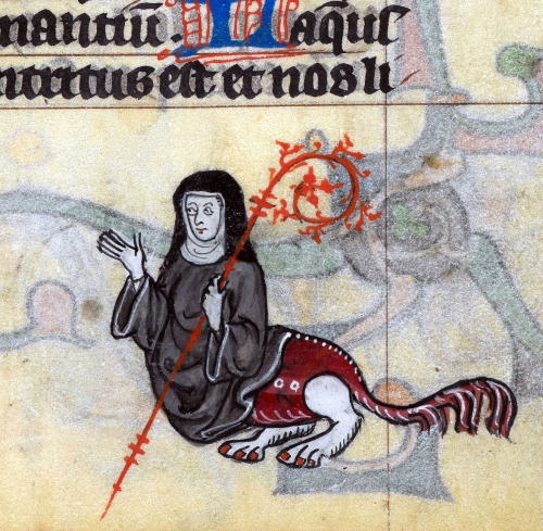 monstrous abbess‘The Maastricht Hours’, Liège 14th centuryBritish Library, Stowe 17, fol. 162r