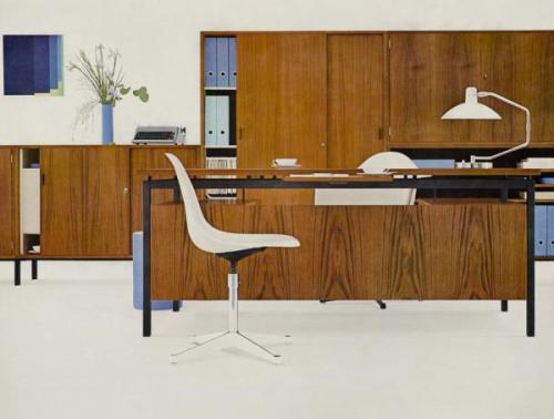 Christian Holzäpfel, Office furniture, 1960s. Germany.  Alexander von Steiger for GGK. Via Museum fü