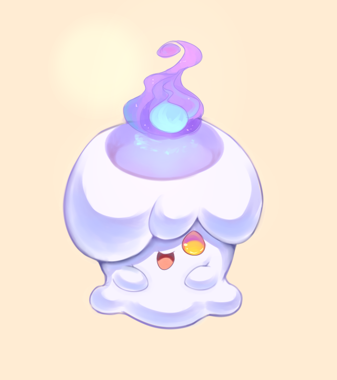 highvoltage923:  Bonus Litwick drawn in MSPaint with left hand 