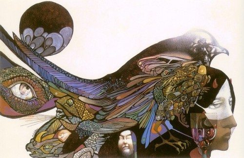 Leo and Diane Dillon cover illustration - Deathbird Stories by Harlan Ellison