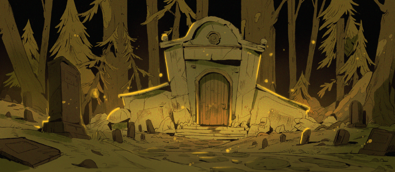 jaymamon:  just messing around with using heavy black more! Spooky graveyard in the