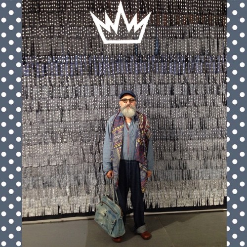 Denim Total! Denim art mets denim fashion! Scope Basel - Art Basel week #geroldbrenner #art #denim #