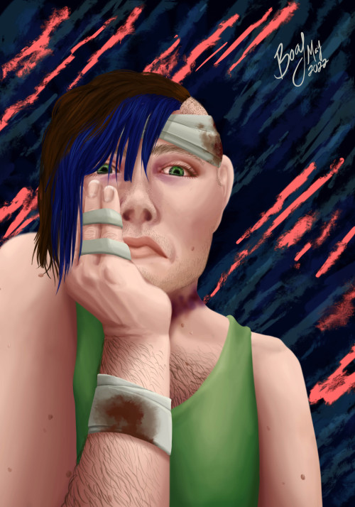 b0amagination: I’ve been making slow progress on writing but these past weeks I painted Declan! I di