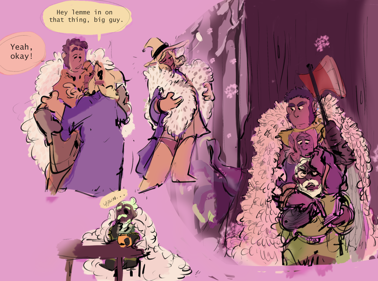 goosterbold:some taz doodles: taako loves his nerds so much, plus blanket man