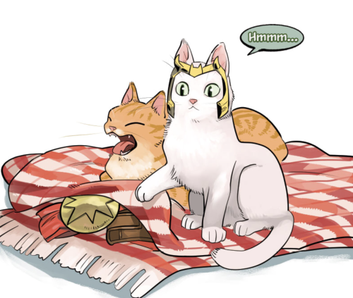 Loki and Carol DanversMarvel Meow Infinity Comic