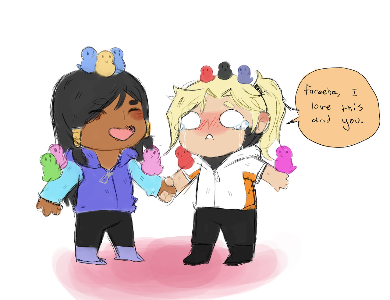 lucatiel:  some tiny pharmercy warmup doodads when you’re the queen of the sky