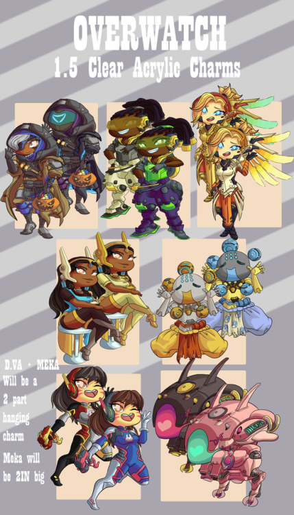 javabirdie: I finally finished my Overwatch clear acrylic charms! I just sent in the files and hopef