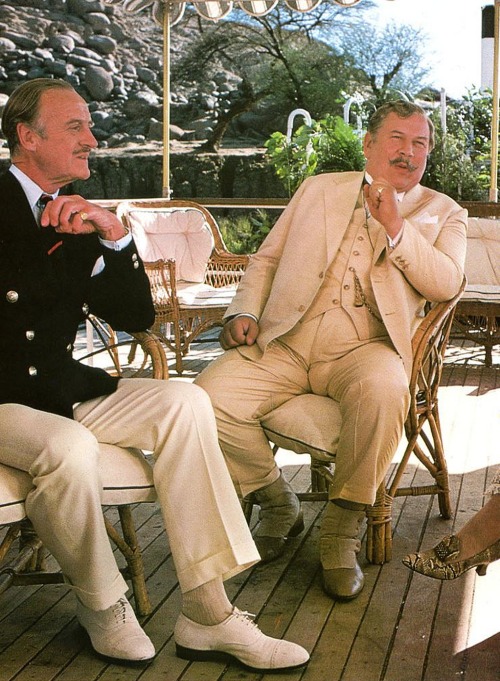 thegaybomb: David Niven and Peter Ustinov in “Death on the Nile” (1978)