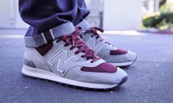 sweetsoles:  New Balance 574 ‘Clips’ - Burgundy (by omash1)