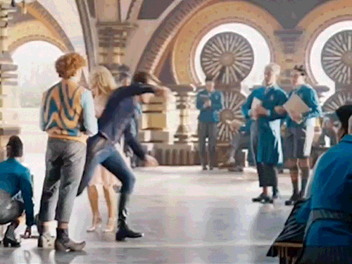 Jonathan Bailey In BTS Moments From Wicked, Including A Tiny Deleted Scene With Ethan Slater & Marissa