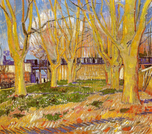 Avenue of Plane Trees near Arles Station - Vincent van Gogh 1888Post-impressionism