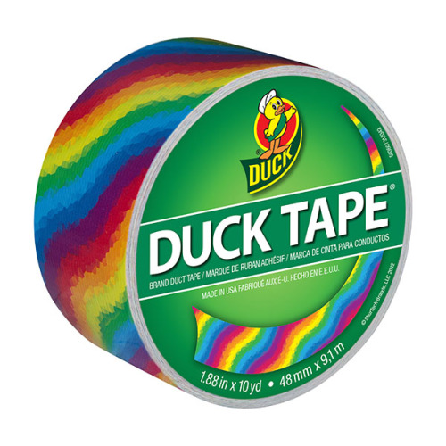 http://www.duckbrand.com/products/duck-tape/printed-duck-tape/1351 How about a rainbow psychedelic San Francisco mummification bondage scene???