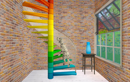 A conversion of Gosik’s rainbow spiral staircase. Needs AL. Credits: Gosik.Download @ SFS.