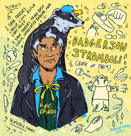 broodlords: lady badgerson and badger badgerson of the shoe thieves + i think about them every godda