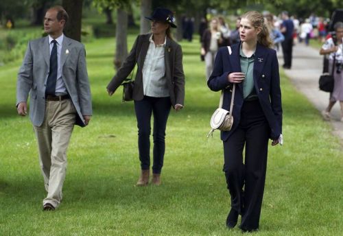 British royals attended the Royal Windsor Horse Show 2021.Queen Elizabeth, The Earl and Countess of 