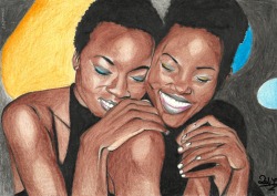 Fyblackwomenart:  ~ Danai &Amp;Amp; Lupita ~