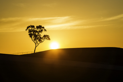 Sunset at Sydney Motor Sport Park.