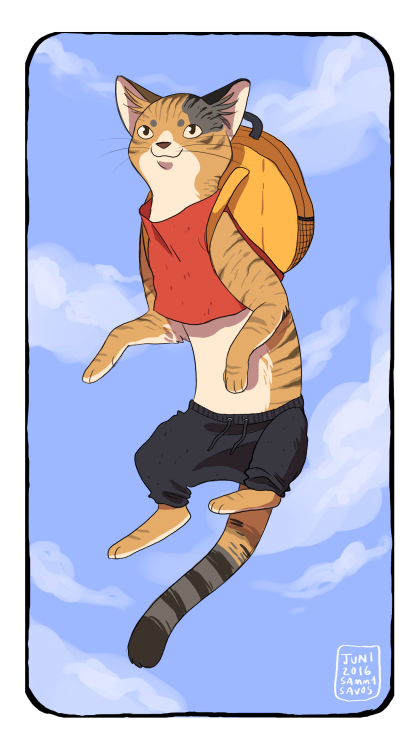 @pineconewitch/@fishpockets was watching the cat returns and made a catsona dude which made me also 