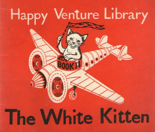 Happiness = a kitten with a flag flying an airplane 