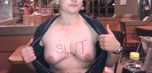 XXX “Slut” photo