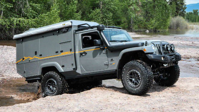 carsthatnevermadeitetc:AEV Outpost II, 2018. A one-off camper concept marking the