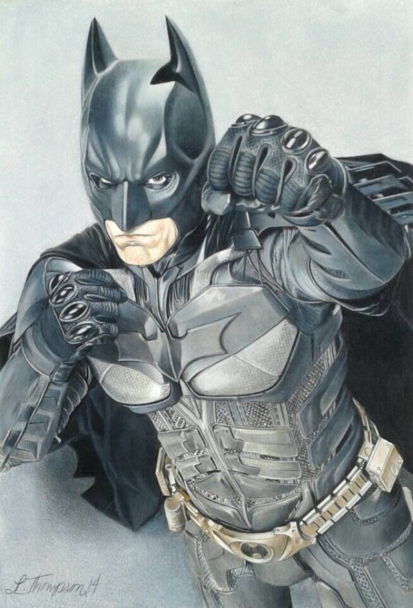 Buy The Dark Knight Christian Bale Bruce Wayne Color Pencil Drawing Print.  Online in India - Etsy