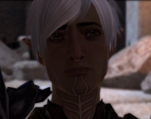lingering-nomad:The lyrium’s cool and all, but the real superpower is this look right here.
