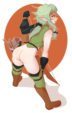 dabbledoodles:Anonymous commission of the High Elf Archer from Goblin Slayer missing a little something! &lt; |D’‘‘‘