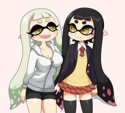 misssquidsister:  Callie and Marie with their