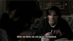 bendydicks:  thewinchesterswagger:  I think Sam is harboring a childhood dream to go to Disneyland  Sam is an overgrown man that’s still excited by the thought of going to disney land ;-;