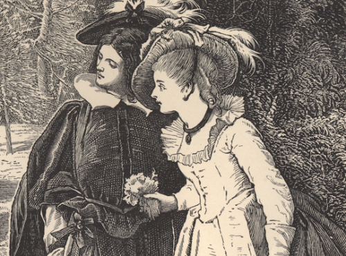 Illustrations of Hints of Lesbian Love in LiteratureI & III: Rosalind & Celia from Shakespea