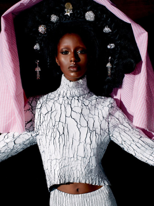 willyegang:Virgos: Senait Gidey in Balenciaga Fall 2013; photographed by Anthony Maule for CR Fashio