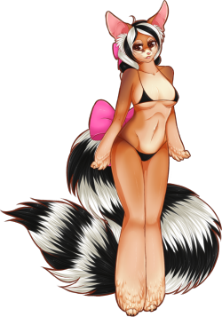 madamsquiggles:  name-pending furry lady she’s a ringtail cat \(ouo)/   Eeeesuchacutie~! &lt;3